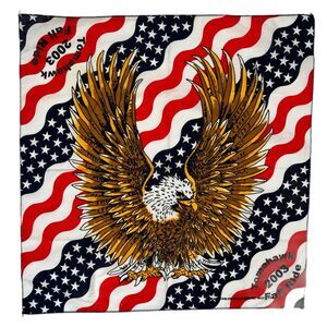 Harley Davidson Americana Bandana Eagle Flag 2003 Vintage Biker Rockabilly